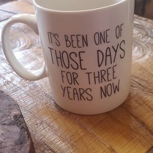 White Ceramic Mug with Humorous Quote